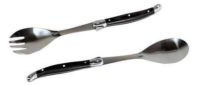 Imagen 2 del producto Set 2 Cucharas Para Ensaladas Wayu Mango Madera Cocina Bbq Marrón Claro