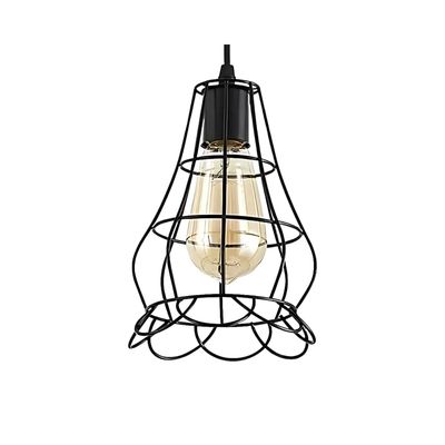 Lampara De Techo Colgante Industrial De Malla Flor Metalica