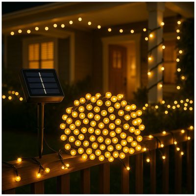 Imagen 2 del producto Luces Navideñas Solar Calidas 100 Led 10M Decoracion Navidad