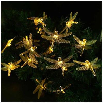 Imagen 2 del producto Set 3 Luces Navidad Libelulas 4M Solar Calidas Decoracion