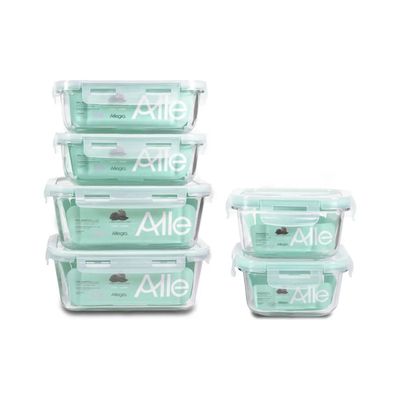 Imagen 2 del producto Set 10 Contenedores Hermeticos Tapers Allegra De Vidrio