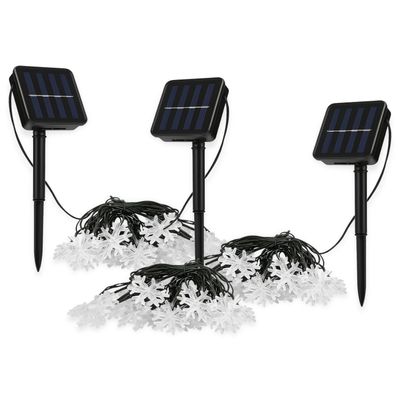 Set 3 Luces Navidad 4M Copo Nieve Solar Calida Decoracion