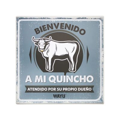 Cuadro Deco Beer Metálico Wayu 25x25 Quincho Parrilla Bbq