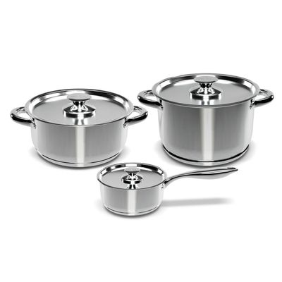 Bateria Cocina Wens 6 Piezas Acero Inoxidable Cocina 430-6SS
