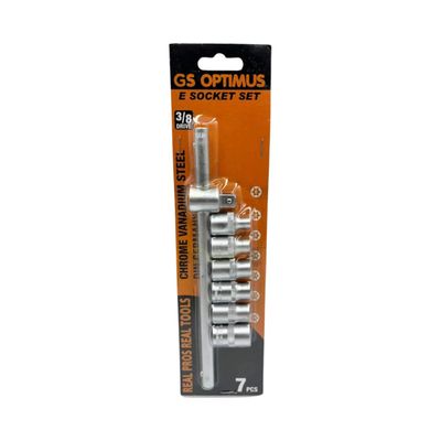 Set Juego 7 Pzs Dado Estrella 3/8 Pulgadas Herramienta Profesional