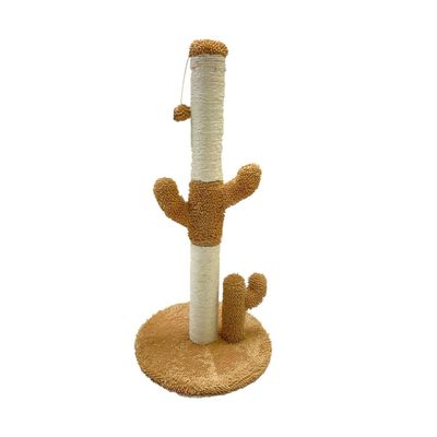 Rascador Torre Escalador Para Gatos Forma Cactus Beige