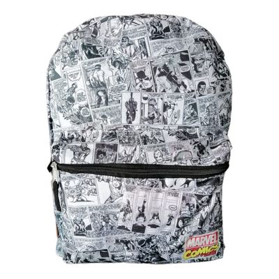 Imagen 1 del producto Mochila Estampado Cómics Blanco Negro Juvenil Casual Escolar