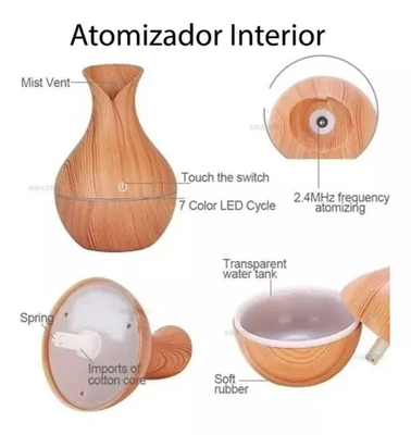 Imagen 2 del producto 5 Humidificador Aromatizador Ultrasonico 130 Ml