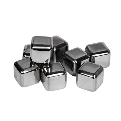 Imagen 2 del producto Pack 8 Cubos Enfriadores Bebidas Reutilizables Acero Cocina