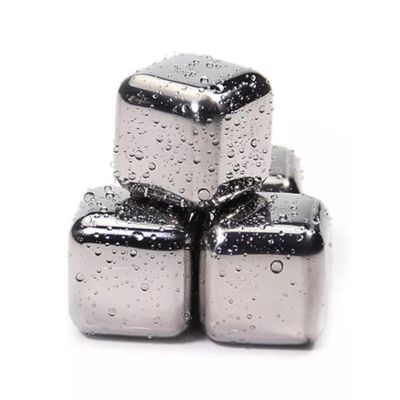 Pack 8 Cubos Enfriadores Bebidas Reutilizables Acero Cocina