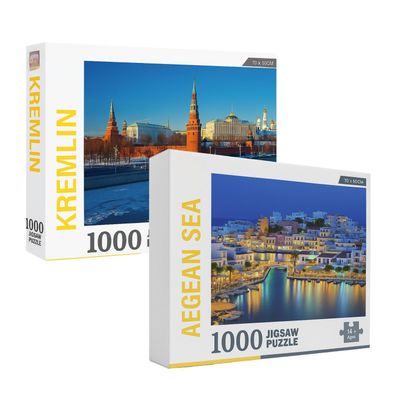 2 Rompecabezas 1000 Piezas 70x50cm Kremlin Mar Egeo