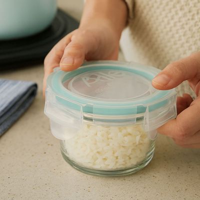 Imagen 2 del producto Set 6 Contenedores Hermeticos Allegra Vidrio 165mL Redondo