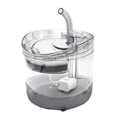 Fuente Agua Automática Mascotas Transparente 2L Silenciosa