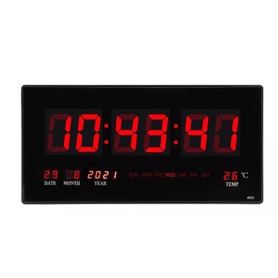 Reloj Digital Pared Led Jh4600 Fecha Temperatura Grande 47cm