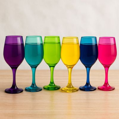 Imagen 2 del producto Set 18 Vasos Copas Vidrio Full Color Cristar Celebraciones