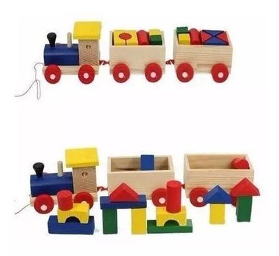 Imagen 2 del producto Tren De Carga De Madera Didáctico Para Niños