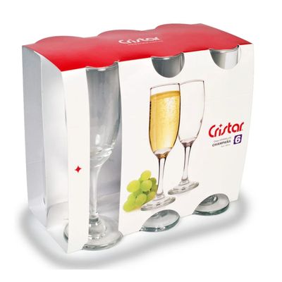 Imagen 2 del producto Set 6 Copas Champagne Modelo Versalles 174mL Espumante