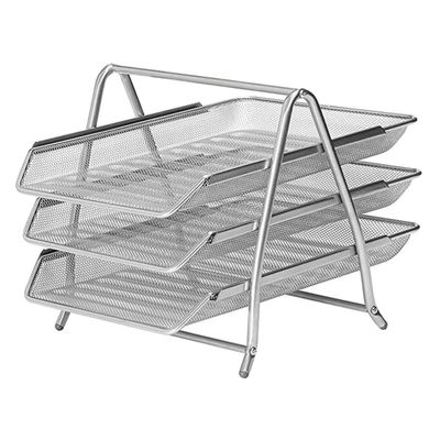 Organizador Escritorio Metálico Bandejas Apilables Oficina