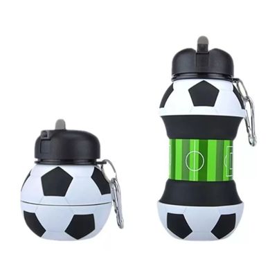 Imagen 2 del producto Botella De Agua Plegable 550Ml Portatil Diseño Balon Futbol