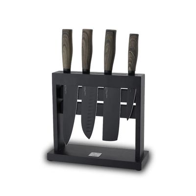 Conjunto De Cuchillos Acero Taco 4 Pcs Wayu Negro