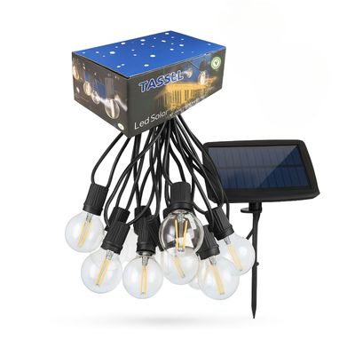 Guirnalda Solar Luces 20 Led 7 M Calida Navidad Decoracion