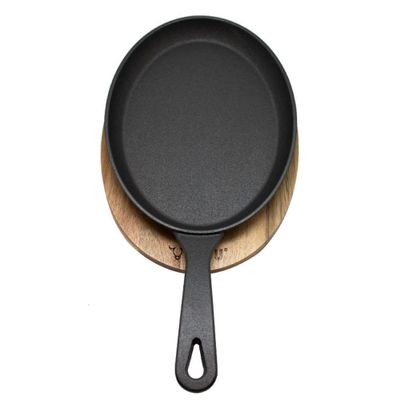 Imagen 2 del producto Sartén Ovalado Wayu Hierro Fundido Con Base Madera Fierro