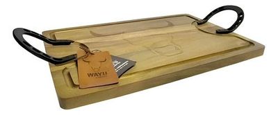 Imagen 2 del producto Tabla Para Picar Carne Picadillos Madera Premium Wayu Large Color Marrón Liso