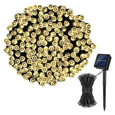 Luces Guirnalda Navidad Solar 200 Led Calida 20M Decoracion