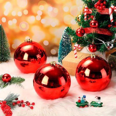 Imagen 2 del producto 6 Esferas Navideñas Bambalinas Adorno 6cm Rojo Decoracion
