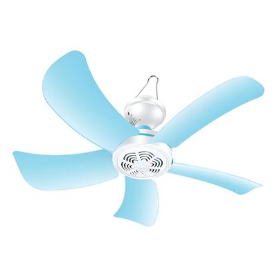 Ventilador Silencioso De Techo Económico 5 Aspas Celeste 40cm