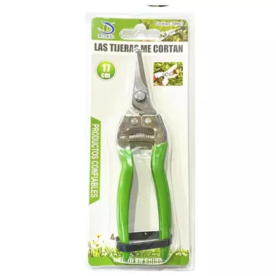 Imagen 1 del producto Tijera De Jardin 17cm Resorte Retorno Mango Antideslizante