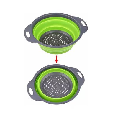 Imagen 2 del producto Colador Plegable Circular Verde 30cm Ideal Cocina Utensilio
