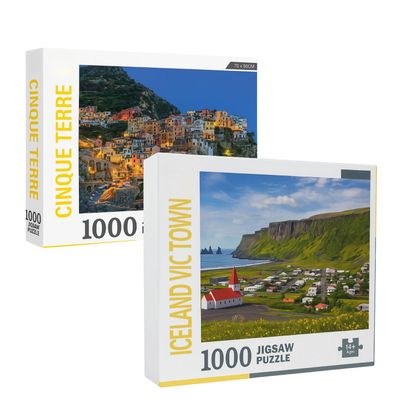 2 Rompecabezas 1000 Piezas 70x50cm Cinique Terre Islandia