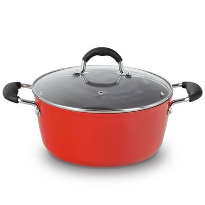 Cacerola Bohlier Modelo Venus 28cm Aluminio Tapa Vidrio Olla