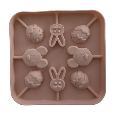 Imagen 1 del producto Molde Silicona Paletas Raton Conejo Huevos de Pascua Cafe
