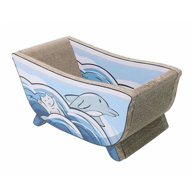 Tabla Rascadora Para Gatos Forma Bañera Burbujas Oceano