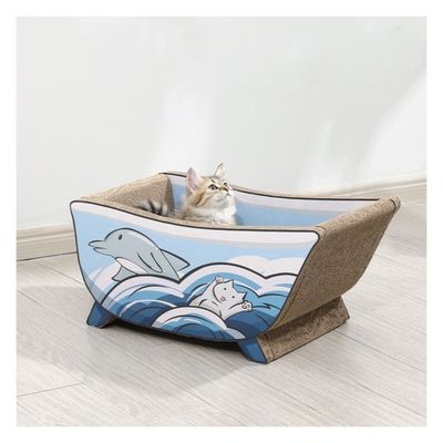 Imagen 2 del producto Tabla Rascadora Para Gatos Forma Bañera Burbujas Oceano