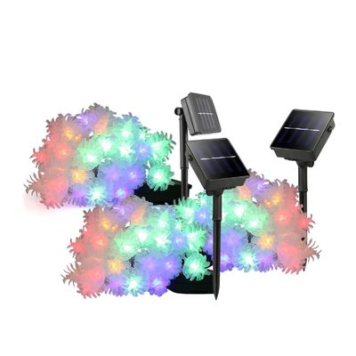 Set 3 Luces Navidad Led Flores Solar 4M RGB Decoracion