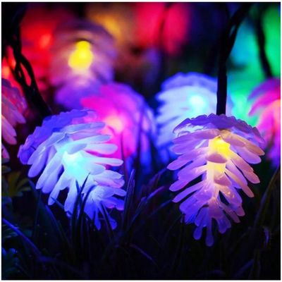 Imagen 2 del producto Set 3 Luces Navidad Led Flores Solar 4M RGB Decoracion