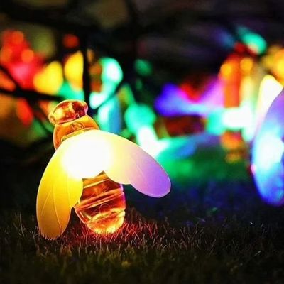 Imagen 2 del producto Luces Navidad Led Abeja Solar 4M RGB Decoracion Jardin