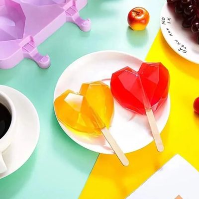 Imagen 2 del producto Set 3 Moldes Silicona Corazon Geometrico Con Tapa Surtidos