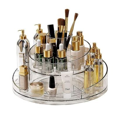 Organizador Maquillaje 360 Grados Dos Niveles 24cm Coquette