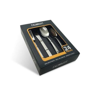 Imagen 2 del producto Set Cubiertos 24 Pzs Box Dewart Acero Inoxidable Para Servir
