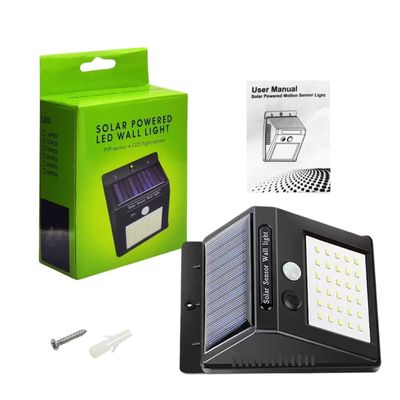 Imagen 2 del producto Luz Solar Led De Pared 30 Leds 12cm Negra