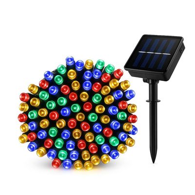 Luces Guirnalda Navidad Solar 100 Led RGB 10M Decoracion