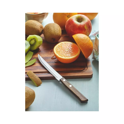 Imagen 2 del producto Pack 12 Cuchillos Acero Cubiertos Madera Asado