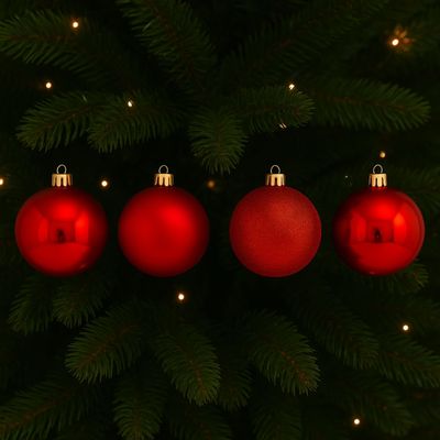 Imagen 2 del producto 4 Bambalinas Esferas Navideñas Rojo 12cm Decoracion Navidad