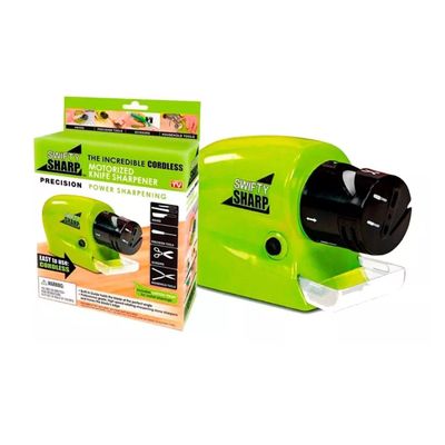Afilador Electrico Verde 15cm Herramienta De Cocina Eficaz