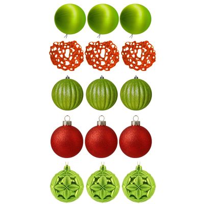 Set 12 Bambalinas Esferas Adornos Navideños 6cm Decoración