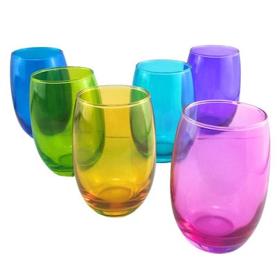 Pack 6 Vasos Vidrio Altos Mikonos Full 460mL Cocina